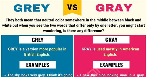 difference between grey and gray
